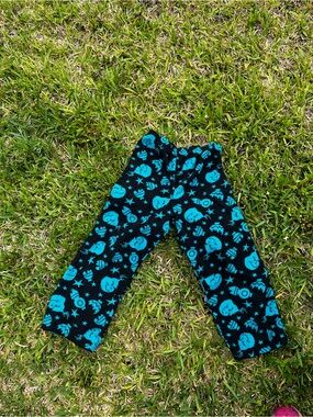 Kids Black and Teal Character Pajama Pants